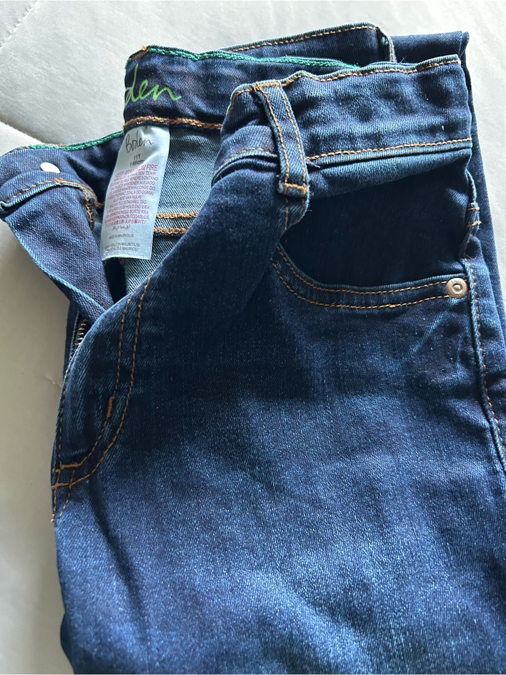 Dark Blue Denim Jeans Boden Boys 11y